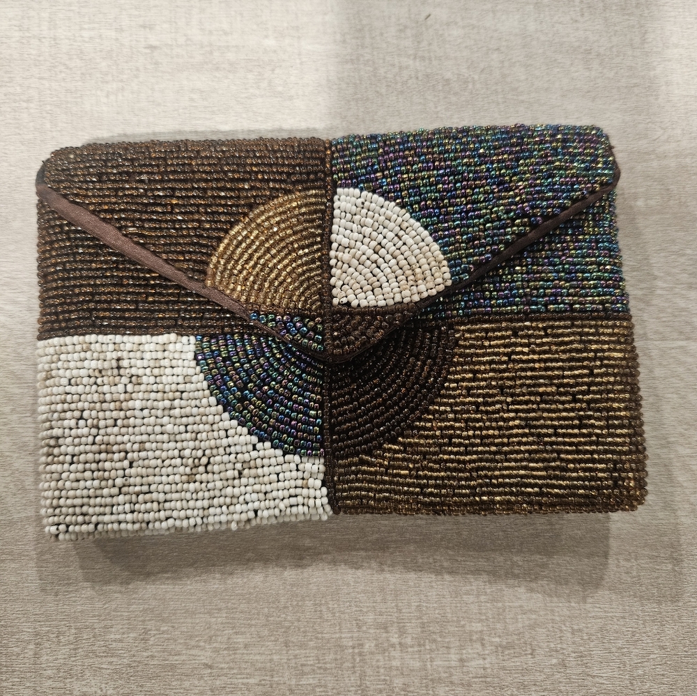 Beaded Clutch Bag - Multicolor